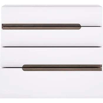 Komoda Tempo Kondela Komoda, bílá extra vysoký lesk HG / dub sonoma tmavý truflový, LYNATET TYP 44