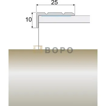 přechodová lišta Schodová lišta Profilteam E07 Inox samolepicí 25 x 10 mm 270 cm