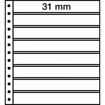 Obal pro sběratelský předmět LEUCHTTURM Albové listy R, 8 kapes, 248 x 31 mm