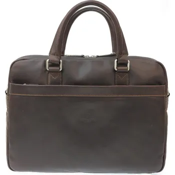 Pánská aktovka Pánská kožená business taška na notebook Hexagona 154657 hnědá