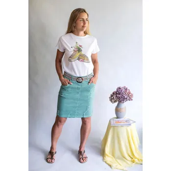 Dámská sukně 66474 sukně Itálie barva: béžová, velikost: Univerzální-jedna velikost