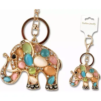 Carmani® Přívěšek na klíče, kabelku barevný SLON