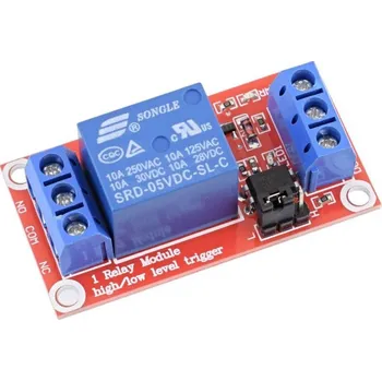 Vývojová deska Modul relé 5V - 1 kanál s úrovňovým spínačem