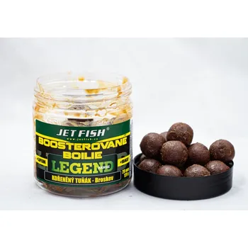 Boilies Legend Range - Boosterované boilie 250ml - 20mm : KOŘENĚNÝ TUŇÁK - BROSKEV