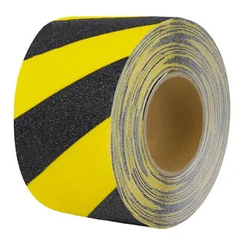 Lepicí páska Základní protiskluzová páska v roli, černá/žlutá, 10 cm – UR 90