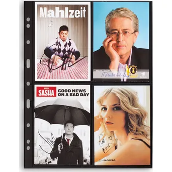 Obal pro sběratelský předmět LEUCHTTURM Albové listy GRANDE, 4 kapsy, 106 x 150 mm Typ: Černé