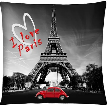 Polštář Polštář MILUJU PAŘÍŽ 02 Mybesthome 40x40 cm Varianta: Povlak na polštář, 40x40 cm
