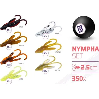 Nástraha DELPHIN Sada nástrah BOMB Nympha 2,5cm / 350ks