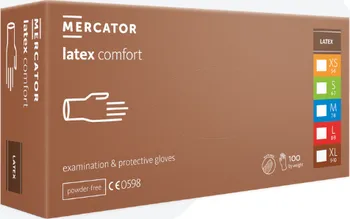 Vyšetřovací rukavice Mercator Medical Latex Comfort béžové