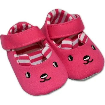 Capáčky Risoks Botičky/Capáčky dětské bavlna - KRÁLÍČEK proužky růžovo-bílé - 0-12měs.