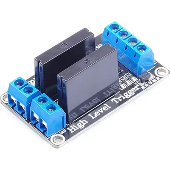Vývojová deska SSR Relé modul High level - 2 kanály 5V DC