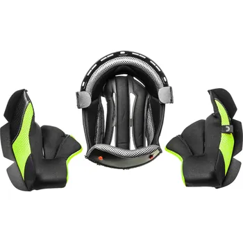 Helma na motorku Lícnice a klobouk pro přilby Cross Cup Two/Sonic Junior, CASSIDA, dětská (černá/šedá/žlutá fluo) (Velikost: S)