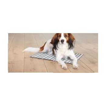 Pelíšek pro psa Chladící podložka pro zvířata, proužkovaná bílo/šedá Velikost: 50x40