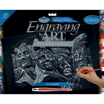 Dětské zboží Škrabací obrázek - Mount Rushmore velký (stříbrný)