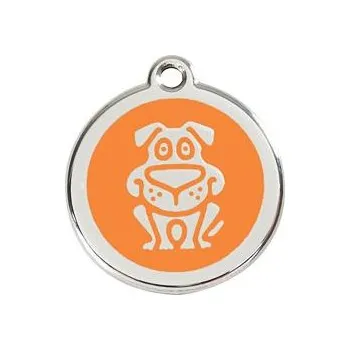 psí známka Známka Pes oranžový Velikost: 20 mm