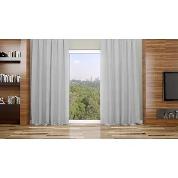 Závěs Orbytex Zatemňovací závěs hotový - Alan světle šedý Rozměry: Š/V 145x150 (1ks), Vršek závěsu: KROUŽKY