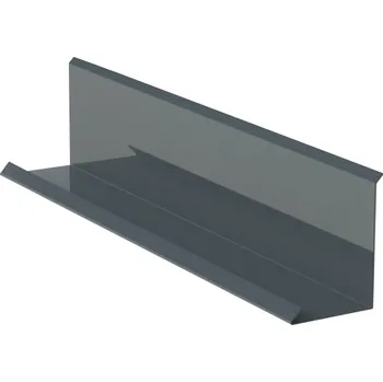 Plech Lemování zdí RŠ 200, 1 bm, Český hliník, Antracitová (RAL 7016)