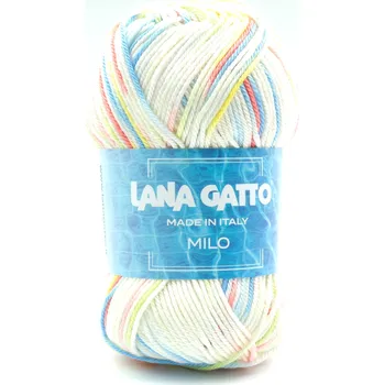 Příze Lana Gatto pletací příze bavlna MILO žlutá mix