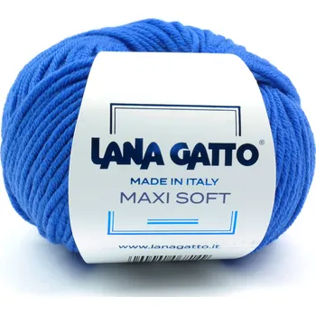 Příze Lana Gatto pletací příze vlna merino MAXI SOFT kobaltově modrá