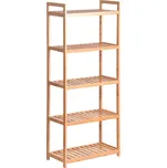 Kondela 5-policový regál, přírodní bambus, FIORE TYP 3 128 x 53 x 26 cm