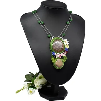 Náhrdelník Mijabijoux Náhrdelník s obrázkovým jaspisem MB00207