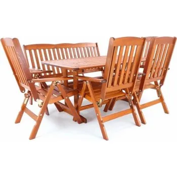Zahradní sestava Stolová sestava VeGA OSCAR DE LUXE SET 7 AKADAS (severská borovice) - maxi SLEVA !