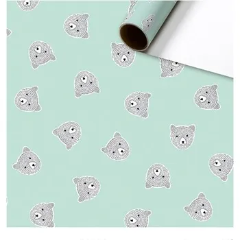 Balící papír Balicí papír role mint s medvídky