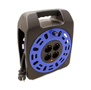 Napájecí kabel BACHMANN Kabel síťový prodlužovací 230V, CEE 7/7(M )- 4x CEE 7/3(F), na bubnu se zásuvkami, 20m (393.0060) - 19.07.1155