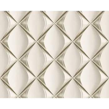 Tapeta Vliesová 3D tapeta grafická stříbrno-bílá, šedo-béžová 386912 / Tapety na zeď 38691-2 My Home My Spa (0,53 x 10,05 m) A.S.Création