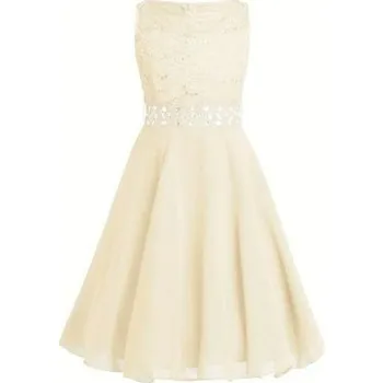 Dámské šaty Čína Společenské plesové šaty pro dívky 2-16 let Barva: Béžová, Velikost: 12/12 let