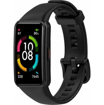 Příslušenství k chytrým hodinkám eses Silikonový řemínek pro Huawei Band 6, Honor Band 6 a Band 7 - Velikost L, černý