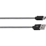Nabíjecí USB-C kabel, USB 2.0A - USB-C 3.1, blistr, 1m