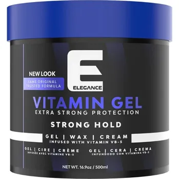 Stylingový přípravek Extra silný vitamin gel na vlasy ELEGANCE Vitamin hair gel 500 ml