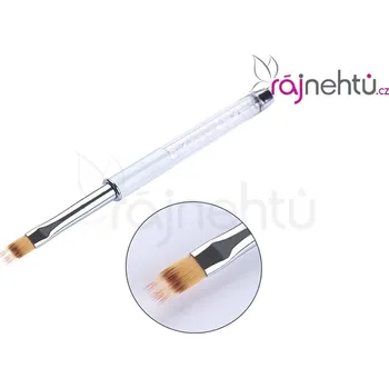 Kosmetický štětec Zdobící štětec s krystaly - ombré efekt