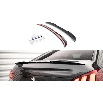 Tuning Prodloužení spoileru Peugeot 508 GT Mk1 Facelift černý lesklý plast