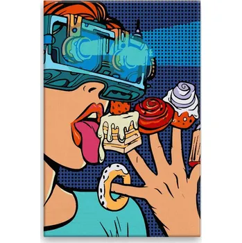 Dětské zboží Malování podle čísel - Dívka s cukrovím - 40x60 cm, bez dřevěného rámu - CZ výroba