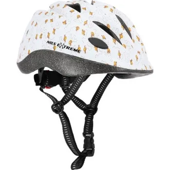 Cyklistická přilba Nils MTV65 Dětská cyklistická přilba, Bílá, vel.M (52-56 cm)