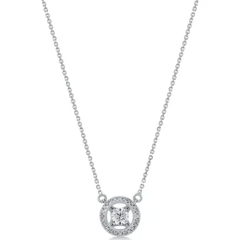 Náhrdelník Lillian Vassago Originální zdobený náhrdelník v bílém zlatě s diamanty LLV59-DN014W