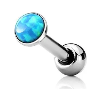 Piercing Cartilage piercing do ucha, opál světle modrý (2 mm)