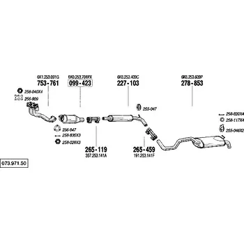Katalyzátor katalyzátor výroba AS/BM Bosal 99-423A
