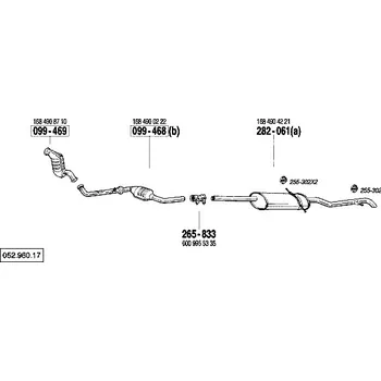 Katalyzátor katalyzátor výroba AS/BM Bosal 99-469A