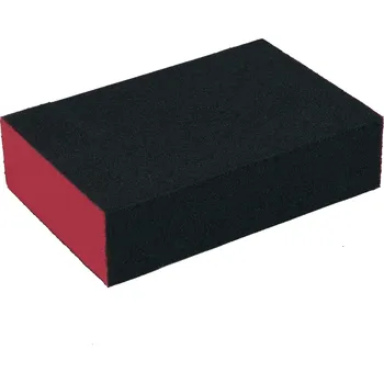 Brusný papír EXTOL brusná houba, 100x70x25mm, P80, čtyřstranná, abrazivo-korund