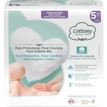 Plenkové kalhoty Cottony Jednorázové dětské pleny z biobavlny 11-25 kg