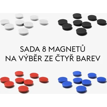 Reklamní Sada osmi magnetů na nástěnky (magnetické povrchy) Modré, průměr 20 mm (MAGNETS20BLUE)
