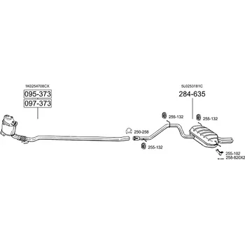 Filtr pevných částic filtr pevných částic Bosal 097-373