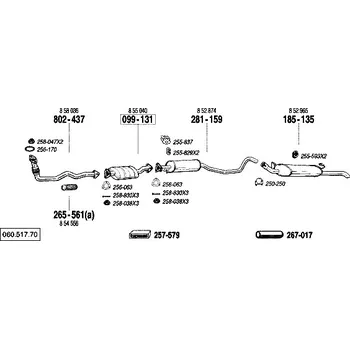 Katalyzátor katalyzátor výroba AS/BM Bosal 99-131A