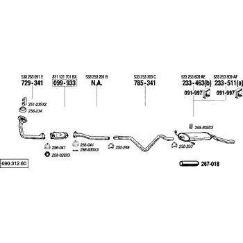 Katalyzátor katalyzátor výroba AS/BM Bosal 99-933A