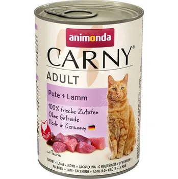 Pro kočku animonda Carny Adult krůtí + jehněčí maso 400g konzervy 24x400g