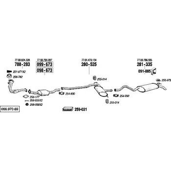 Katalyzátor katalyzátor výroba AS/BM Bosal 99-673A