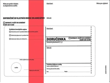 Obálka Krkonošské obálky Obálka s doručenkou a červeným pruhem C5 1000 ks